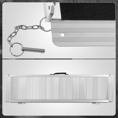 Portable Folding Aluminum Alloy Wheelchair Ramp <br> Dimension: 29 in W X 5 ft L X 2 in H Extended