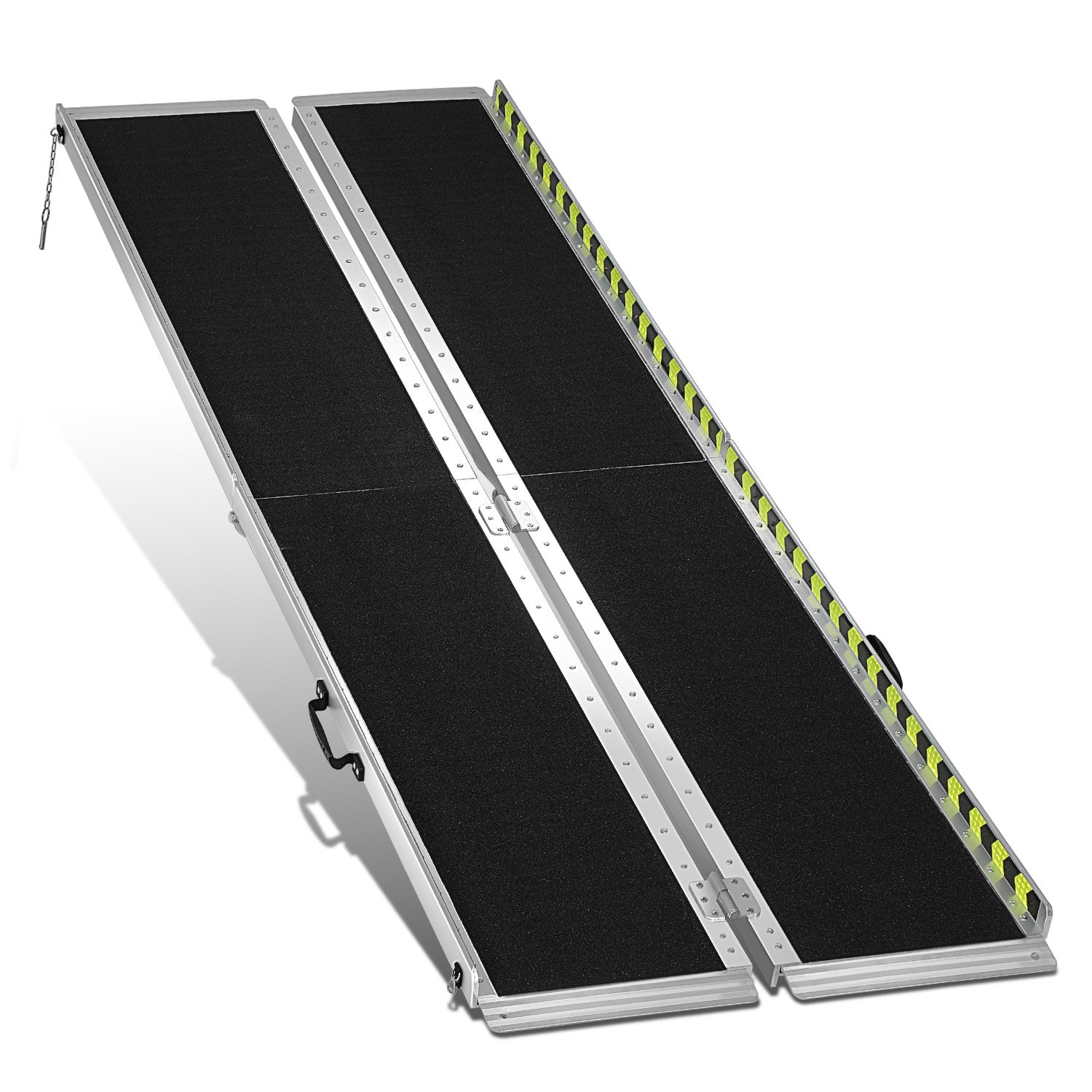Portable Folding Aluminum Alloy Wheelchair Ramp <br> Dimension: 29 in W X 7 ft L X 2 in H Extended