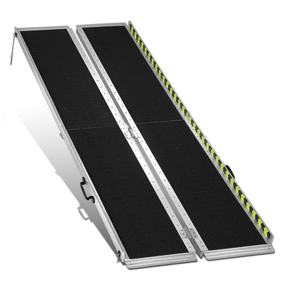 Portable Folding Aluminum Alloy Wheelchair Ramp <br> Dimension: 29 in W X 7 ft L X 2 in H Extended