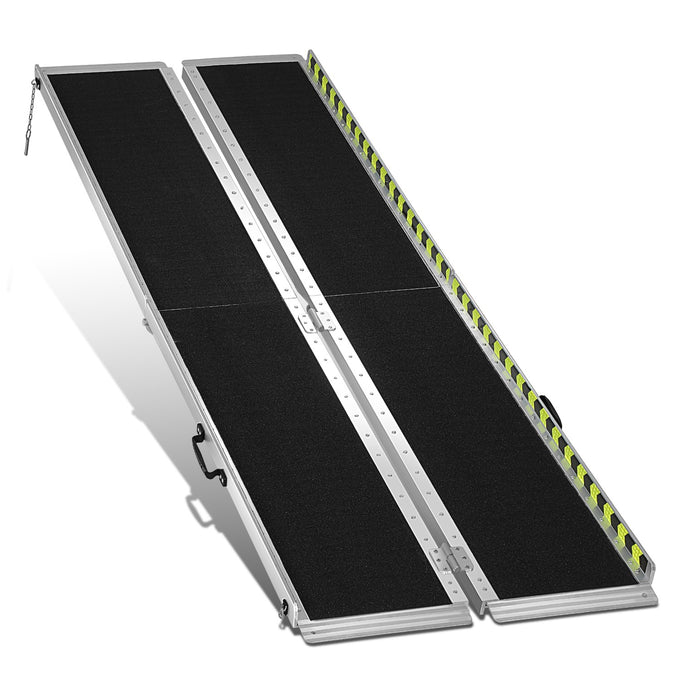 Portable Folding Aluminum Alloy Wheelchair Ramp <br> Dimension: 29 in W X 7 ft L X 2 in H Extended