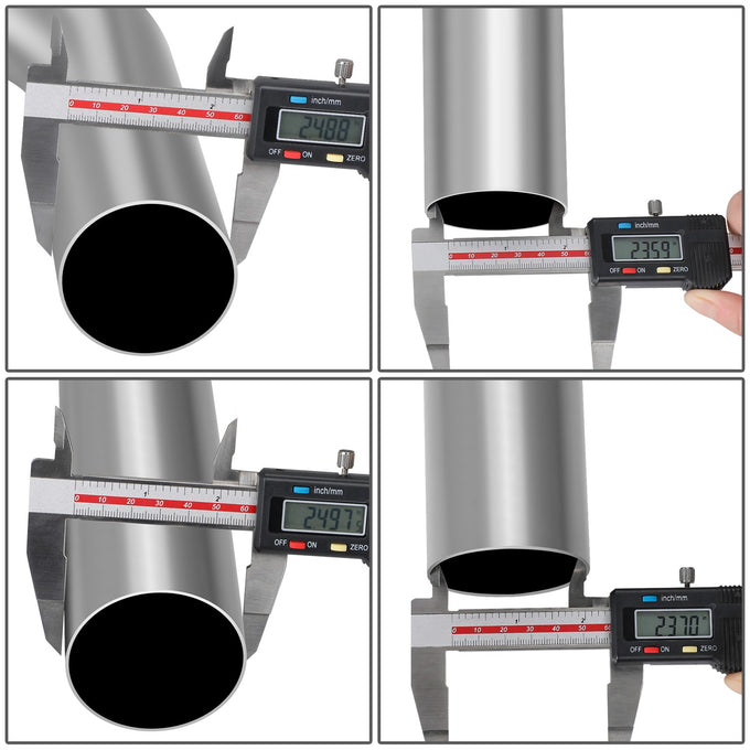 7Pcs 2.5 in. OD Mandrel Bend Exhaust Pipe Kit<br>18-Gauge Wall Thickness