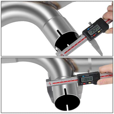 7Pcs 2.5 in. OD Mandrel Bend Exhaust Pipe Kit<br>18-Gauge Wall Thickness