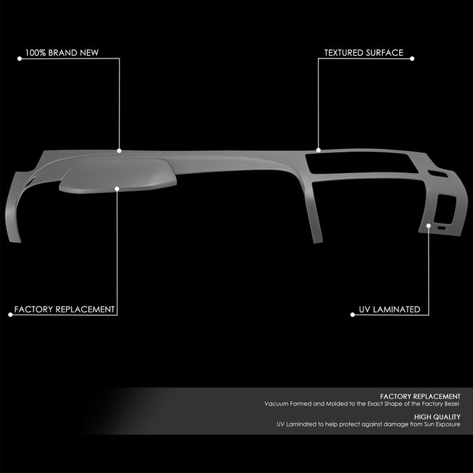 Dash Cover Cap Bezel <BR>07-13 Chevy Silverado LS / LT / WT, GMC Sierra SL / SLE