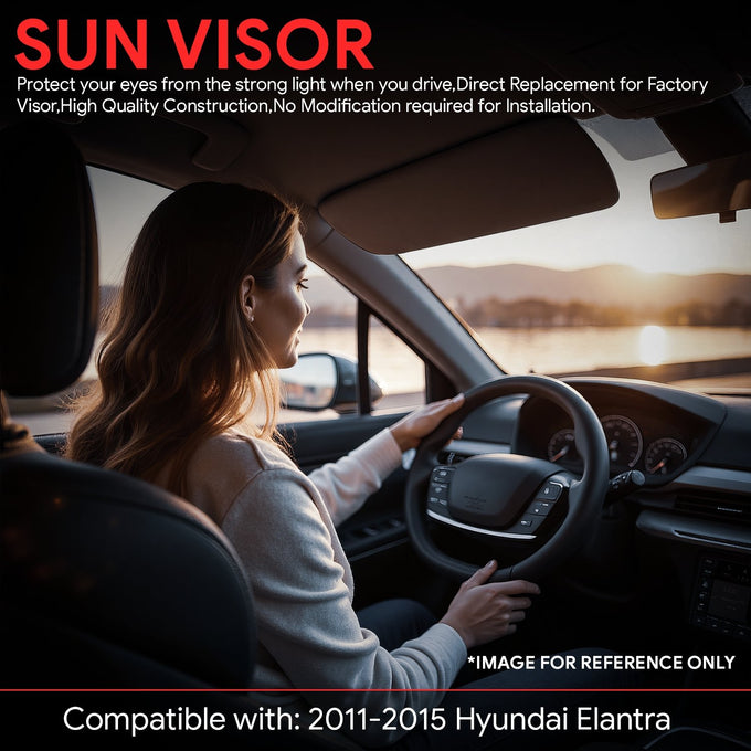 Replacement Sun Visor (Driver Side) <br> 11-15 Hyundai Elantra