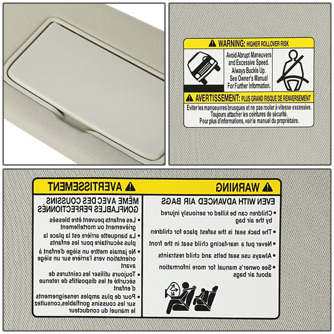 Replacement Sun Visor (Driver Side) <br> 09-14 Nissan Murano