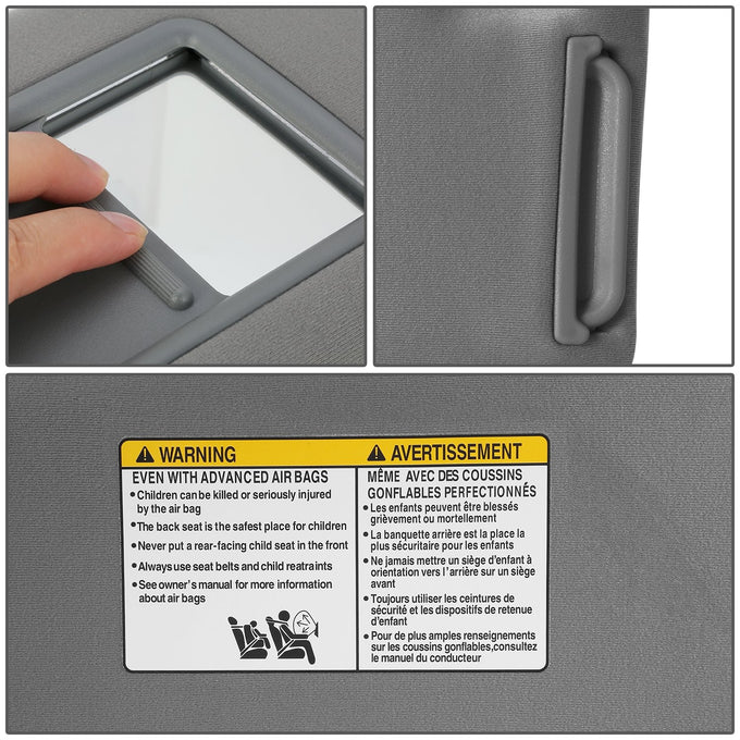 Replacement Sun Visor (Passenger Side) <br> 05-15 Toyota Tacoma