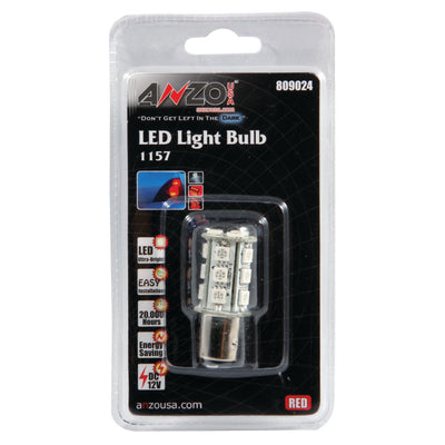 LED Bulbs 1157 Red-18 LEDs 1 3/4in Tall<br> Universal