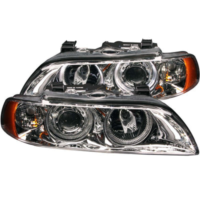Chrome LED Halo Projector Headlights <br> 97-01 BMW 5 Series