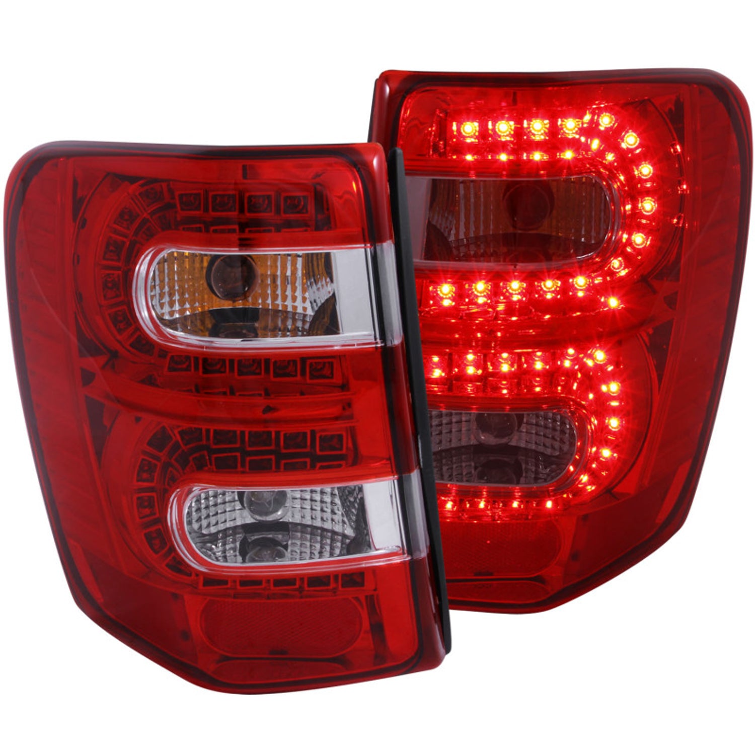 Red/Clear LED Taillights <br> 99-04 Jeep Grand Cherokee