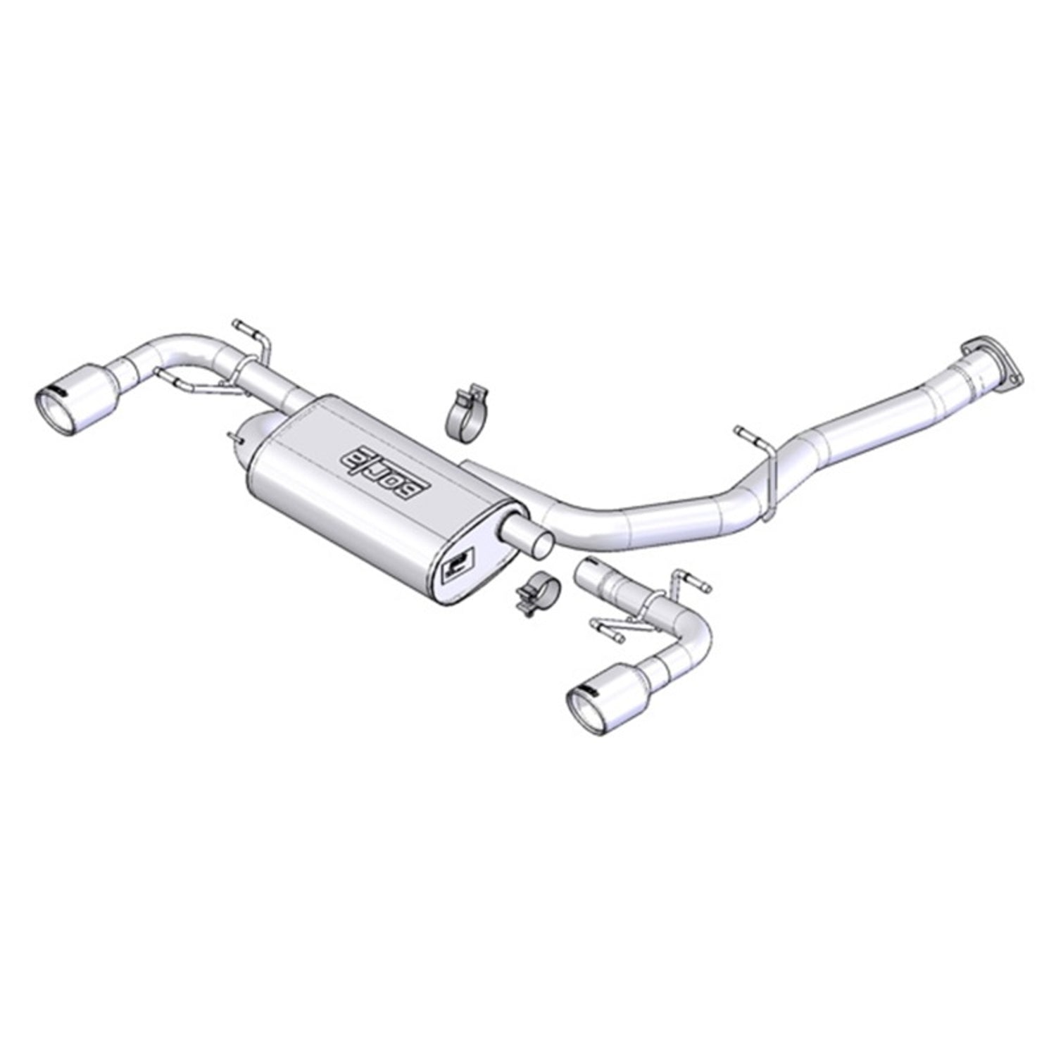Cat-Back Exhaust System <br> 04-09 Mazda RX-8 1.3L