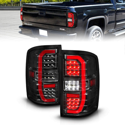 Black Housing Full LED Taillights <br> 14-18 GMC Sierra 1500 2500 3500