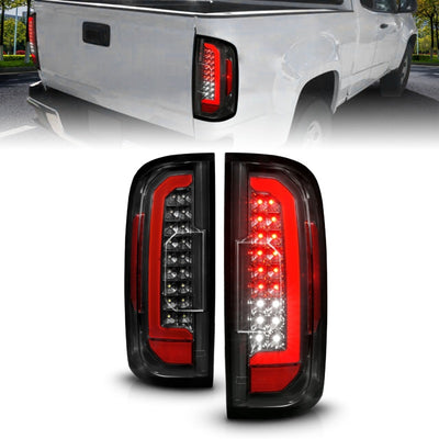 Black Housing Full LED Taillights<br>15-21 GMC Canyon