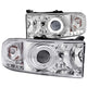 Black Projector Halo Headlights <br>94-01 Dodge Ram 1500 2500 3500