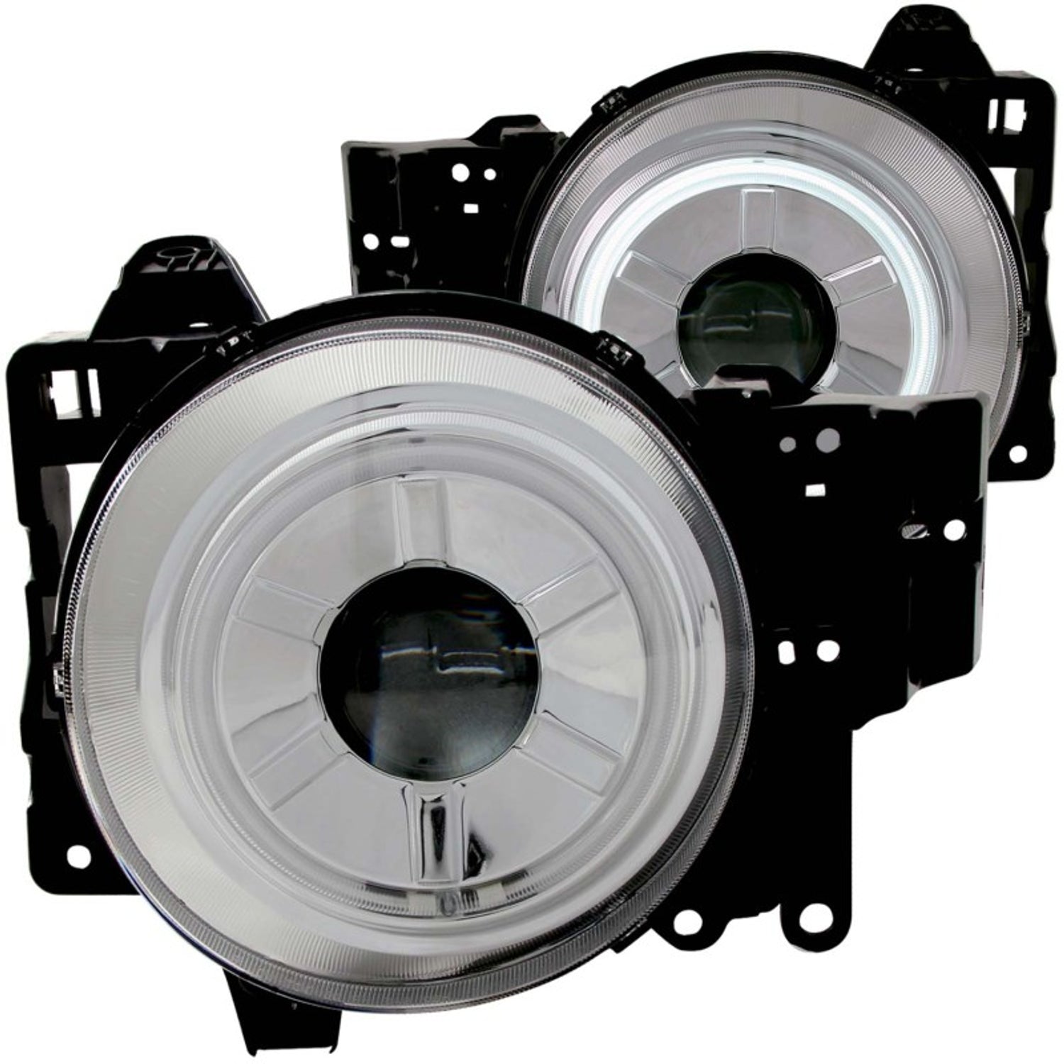 Chrome LED Halo Projector Headlights <br> 07-13 Toyota Fj Cruiser