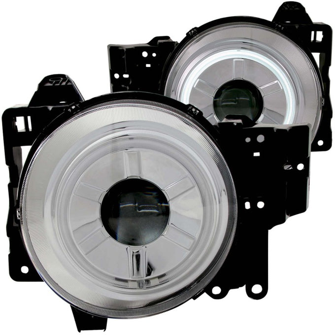 Chrome LED Halo Projector Headlights <br> 07-13 Toyota Fj Cruiser