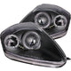 Black LED Halo Projector Headlights <br> 00-05 Mitsubishi Eclipse