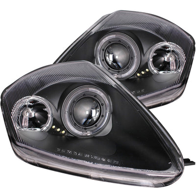 Black LED Halo Projector Headlights <br> 00-05 Mitsubishi Eclipse