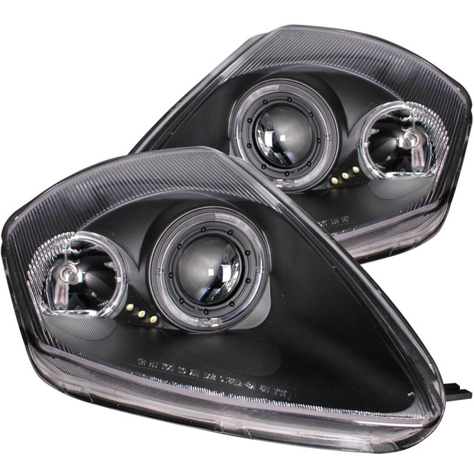 Black LED Halo Projector Headlights <br> 00-05 Mitsubishi Eclipse