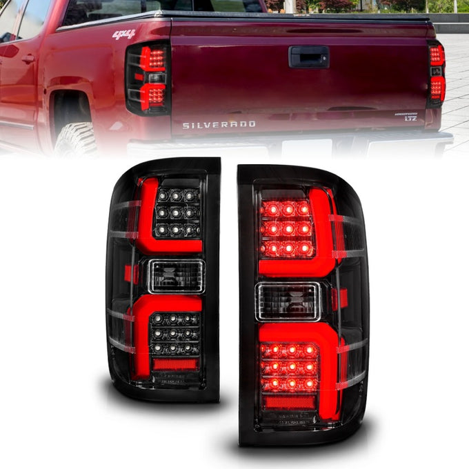 Black Housing LED Sequential Taillight <br> 15-19 Chevy Silverado GMC Sierra 2500 HD/3500 HD