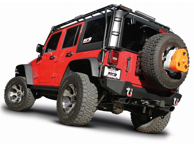 Touring Cat-Back Exhaust System <br> 12-17 Jeep Wrangler 3.6L V6 4-Door