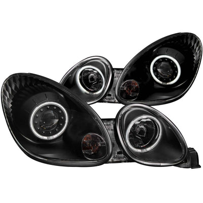 Black LED Halo Projector Headlights <br> 98-05 Lexus Gs300