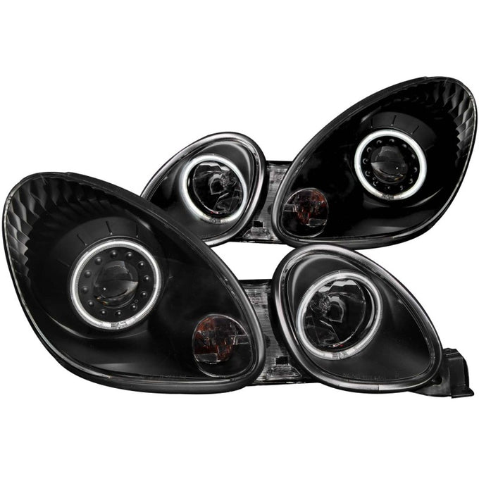Black LED Halo Projector Headlights <br> 98-05 Lexus Gs300