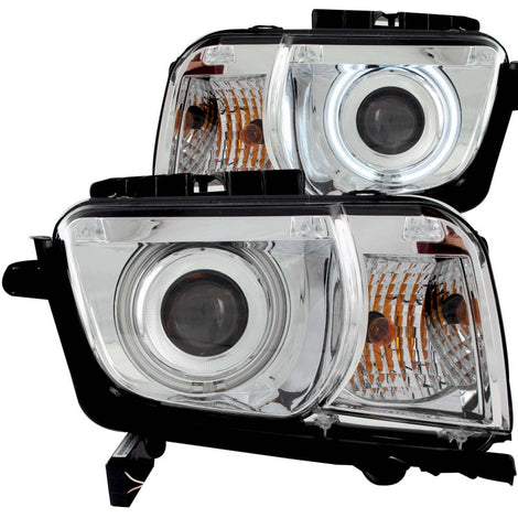 Chrome LED Halo Projector Headlights <br> 10-13 Chevy Camaro