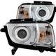 Chrome LED Halo Projector Headlights <br> 10-13 Chevy Camaro