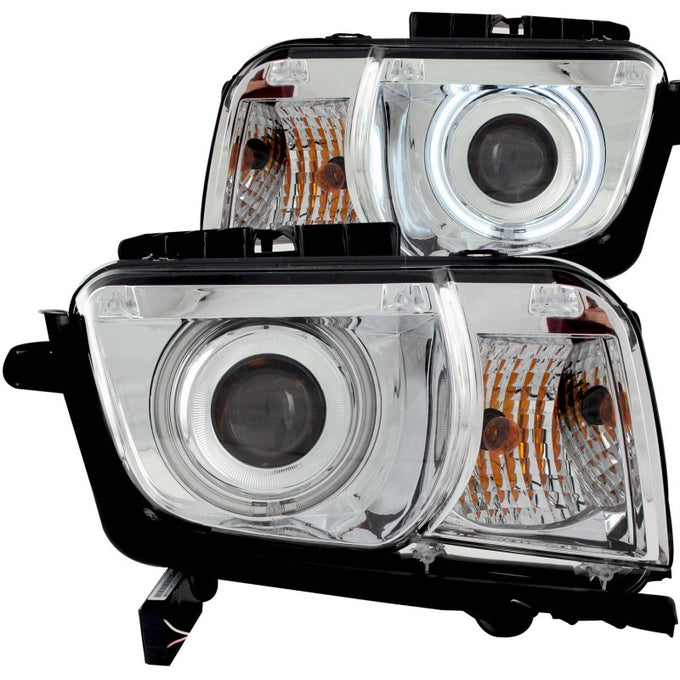 Chrome LED Halo Projector Headlights <br> 10-13 Chevy Camaro
