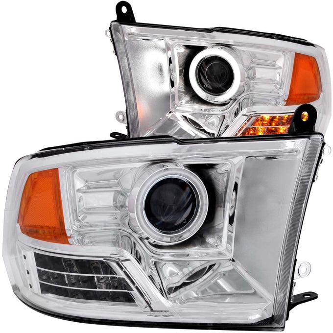 Chrome LED Halo Projector Headlights <br> 09-16 Dodge Ram 1500