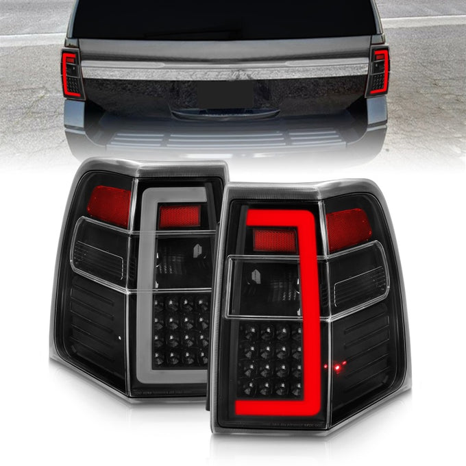 Black Housing LED Taillights <br> 07-17 Ford Expedition