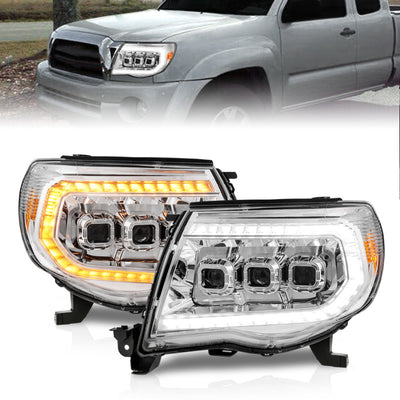 Chrome Housing LED Sequential Projector Headlights <br> 05-11 Tacoma