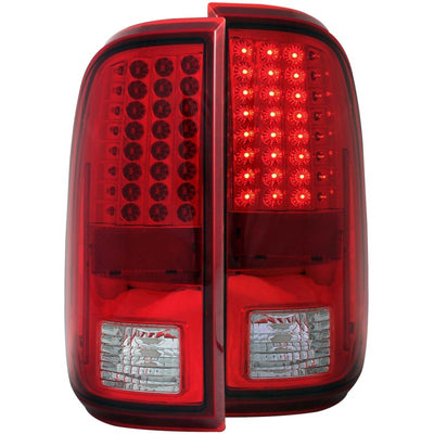 Red/Clear LED Taillights <br> 08-15 Ford F-250, F-350, F-450, F-550 Super Duty