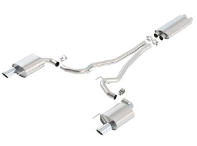 Touring Cat-Back Exhaust System <br> 15-17 Ford Mustang 5L V8