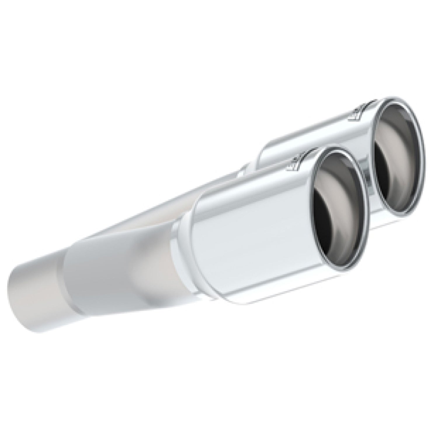Polished Tip Dual Round Rolled Angle-Cut <br> Universal Fit