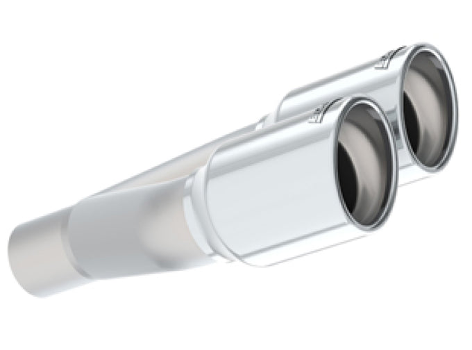 Polished Tip Dual Round Rolled Angle-Cut <br> Universal Fit
