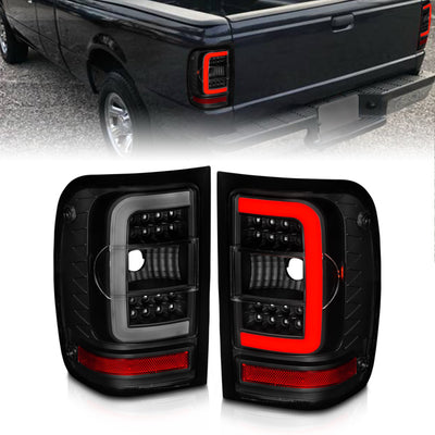 Black Smoke LED Light Bar Taillights <br> 01-11 Ford Ranger