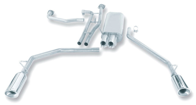 Touring Cat-Back Exhaust System <br> 04-09 Nissan TITAN 5.6L Crew Cab Extended Cab