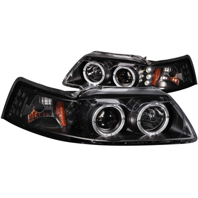 Black G2 Dual Projector Headlights <br> 99-04 Ford Mustang