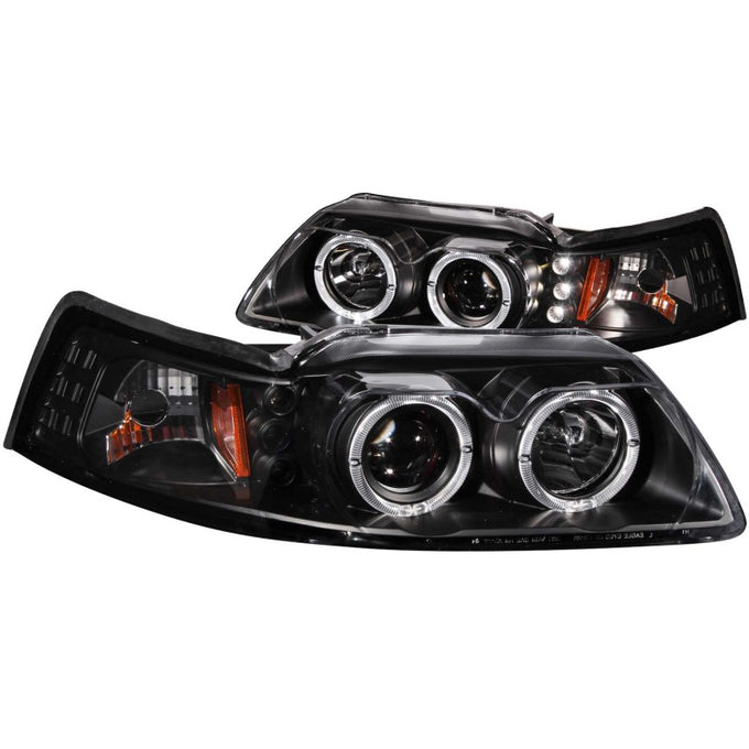 Black G2 Dual Projector Headlights <br> 99-04 Ford Mustang