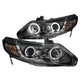 Black LED Halo Projector Headlights <br> 06-11 Honda Civic
