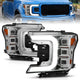 Chrome Amber Full LED Projector Headlights <br> 18-20 Ford F-150