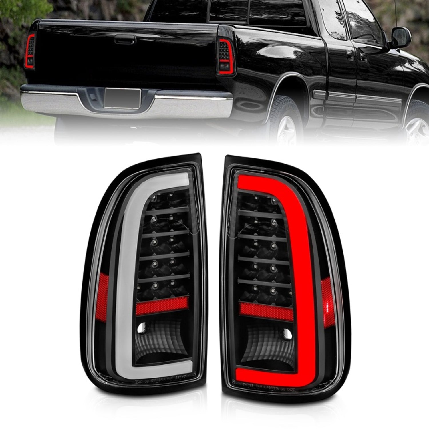 Black Housing LED Taillights <br> 00-06 Toyota Tundra