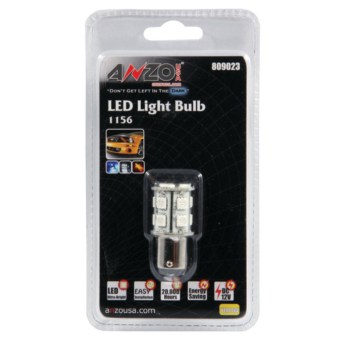 LED Bulbs 1156 Amber-13 LEDs 1 3/4in Tall<br> Universal