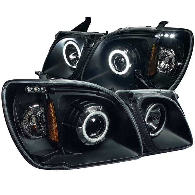 Black LED Halo Projector Headlights <br> 98-07 Lexus Lx470