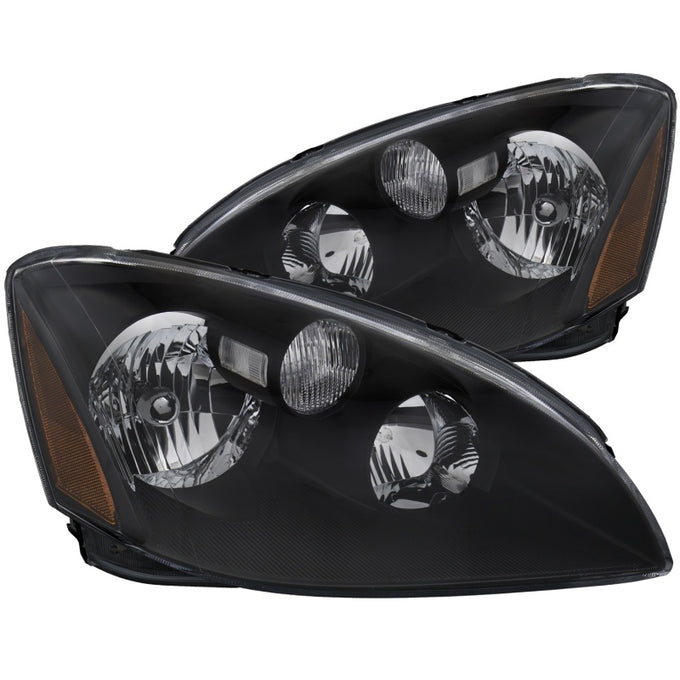 Black Crystal Headlights <br> 02-04 Nissan Altima