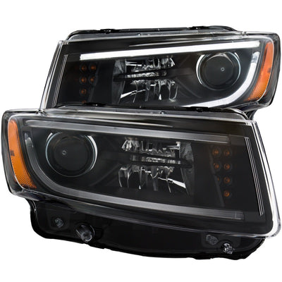 Black Projector Headlights Plank Style Design <br> 14-15 Jeep Grand Cherokee