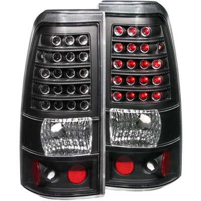 Black LED Taillights <br> 99-07 Chevy Silverado, GMC Sierra 1500 2500 3500