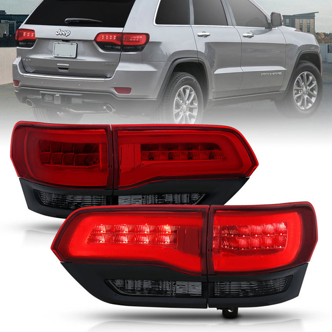 Red/Smoke LED Taillights <br> 14-16 Jeep Grand Cherokee