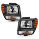 Black Amber Crystal Headlights <br> 07-12 Dodge Nitro